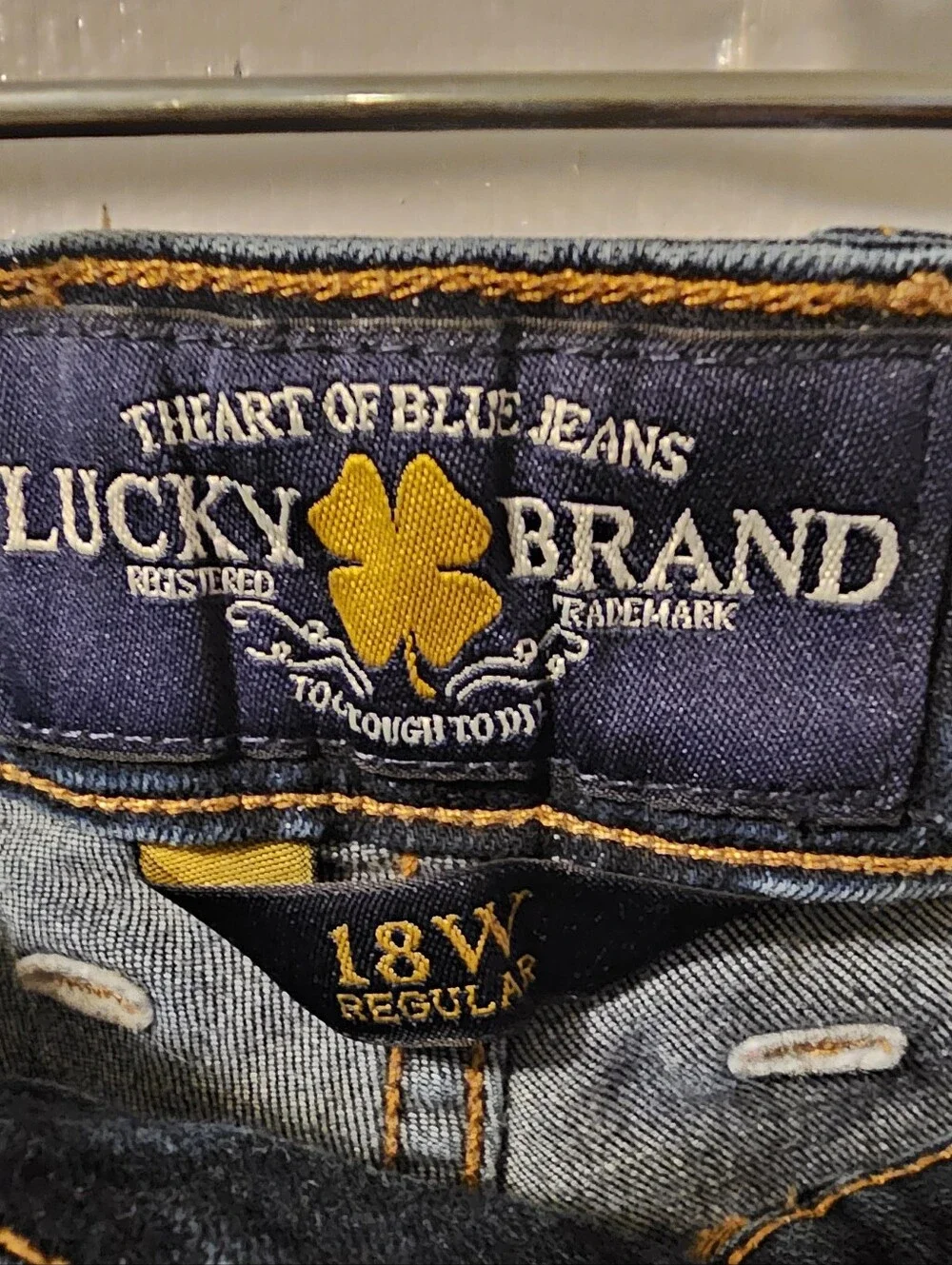 Lucky Brand Ginger Bootcut Jeans Women's Size 18W Blue Mid Rise Stretch Denim